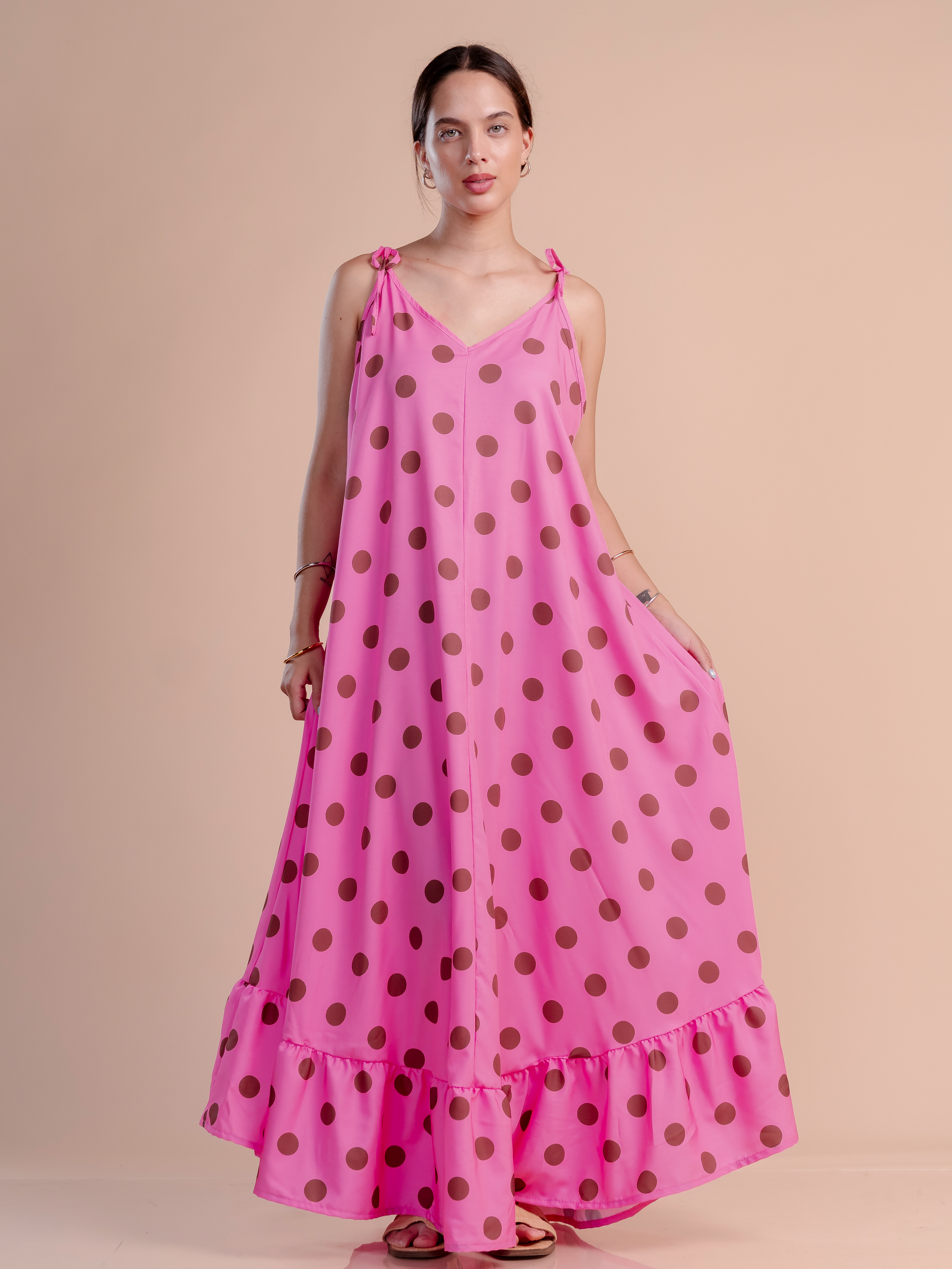 Vestido Polkadots - Blush