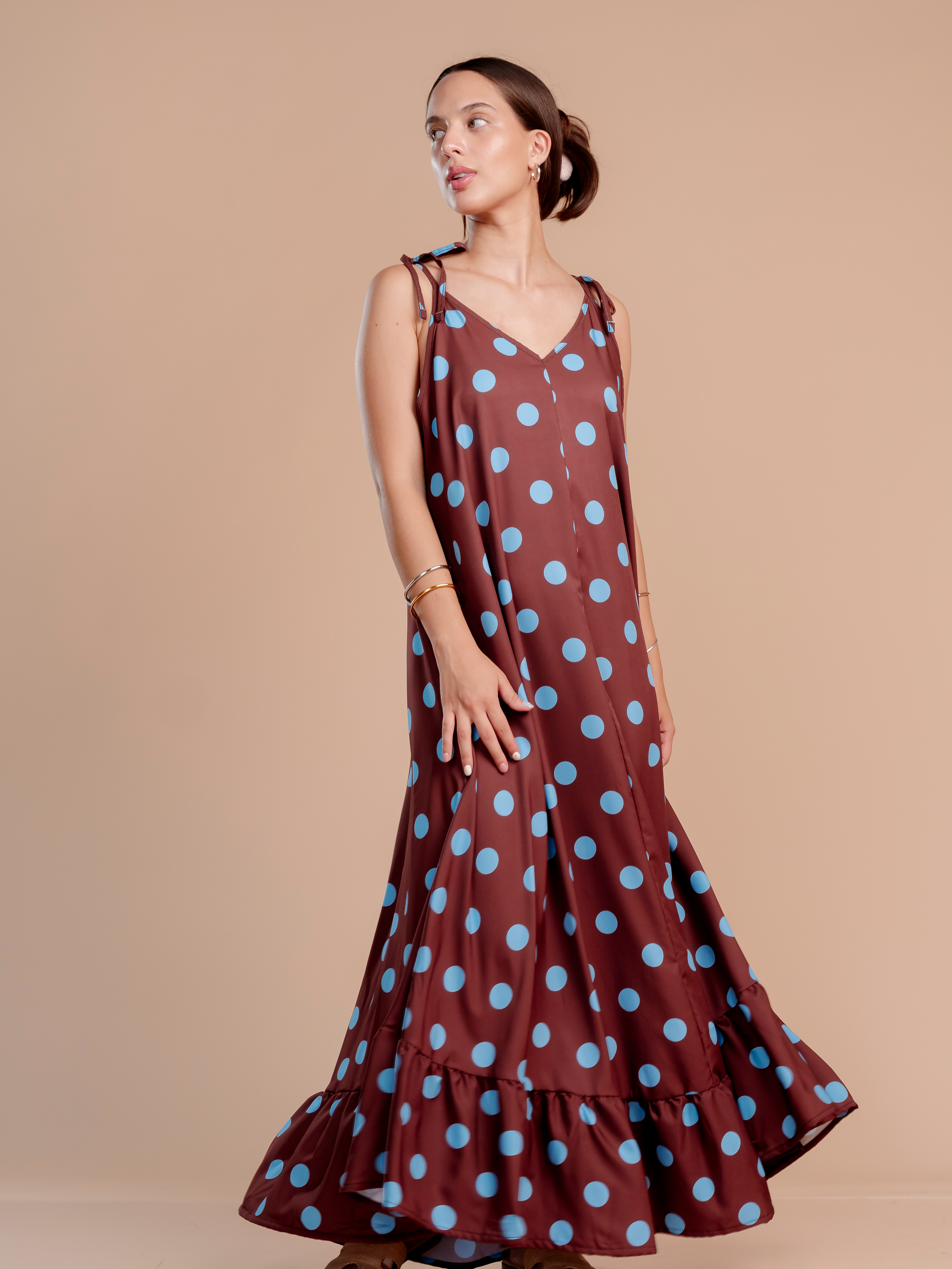 Vestido Polkadots - Mocca